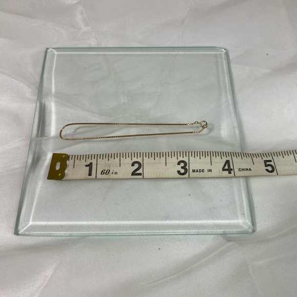 14K YELLOW GOLD shiny box chain bracelet REAL GOLD VINTAGE - Picture 8 of 13